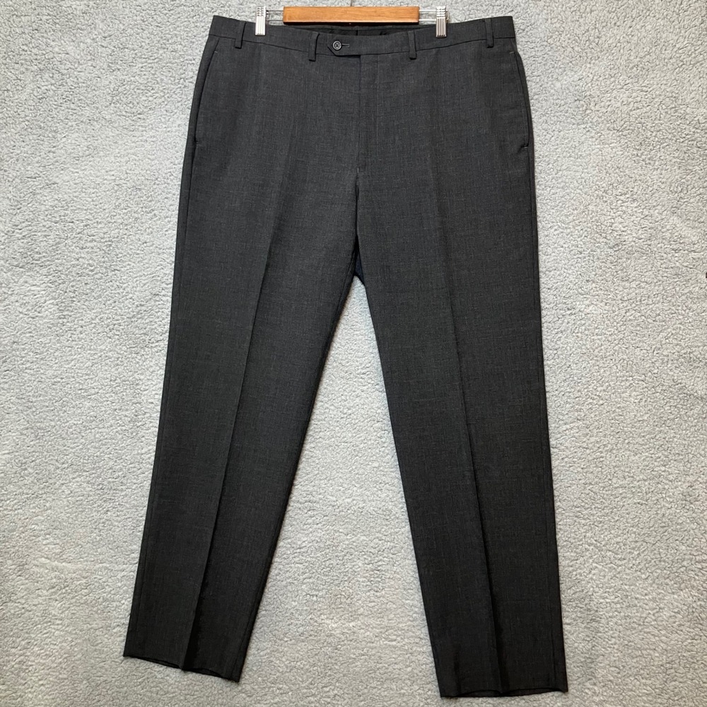 Ralph Lauren Dress‎ Pants Men 40x32 Charcoal Gray Wool Blend Flat Front Slacks